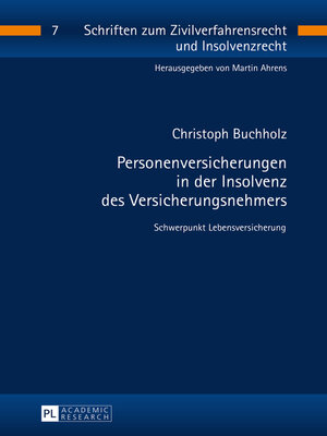 cover image of Personenversicherungen in der Insolvenz des Versicherungsnehmers